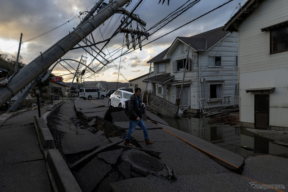 能登半島地震（1月4日、輪島市）《Photo by Buddhika Weerasinghe/Getty Images News/ゲッティイメージズ》