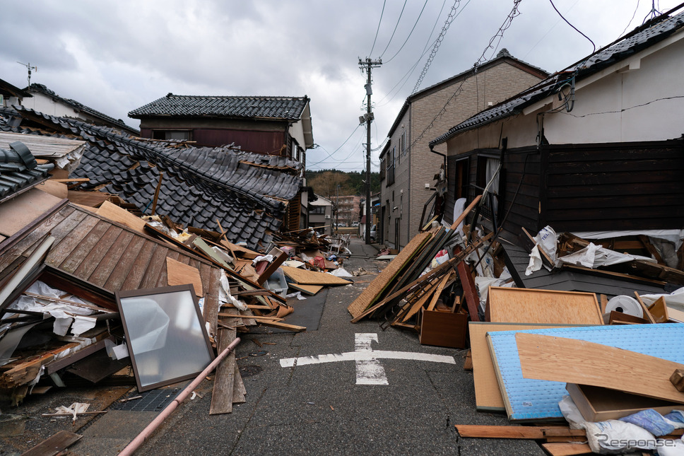 能登半島地震（1月5日、輪島市）《Photo by Tomohiro Ohsumi/Getty Images News/ゲッティイメージズ》
