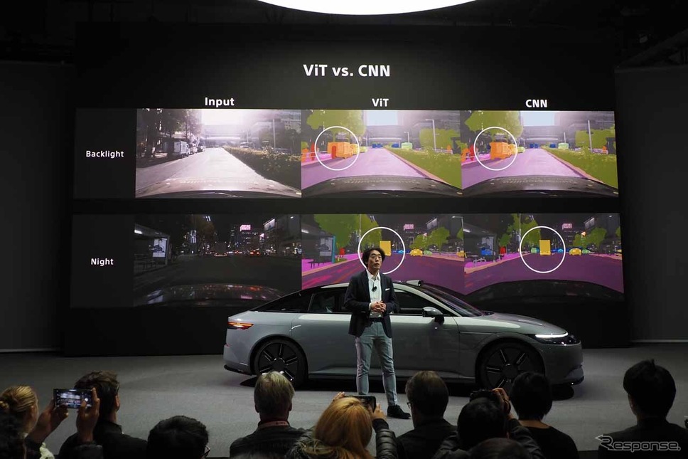 Vsion Transformer（ViT）とConvolutional Neural Networksの比に較。逆光など悪条件下でのViTの優秀性がわかる《写真撮影 会田肇》