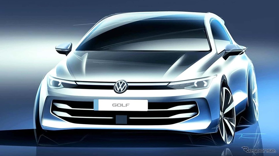 フォルクスワーゲン・ゴルフ 改良新型のスケッチ《photo by VW》