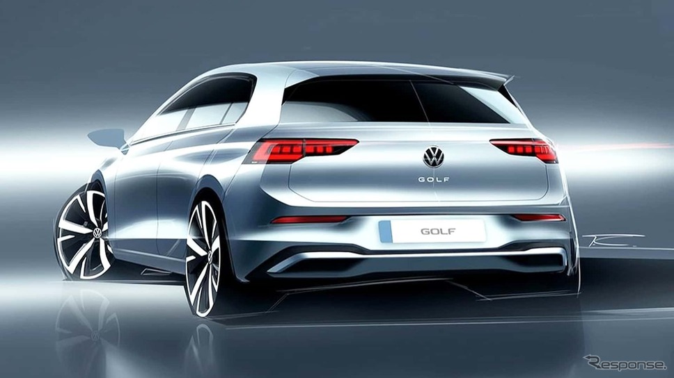 フォルクスワーゲン・ゴルフ 改良新型のスケッチ《photo by VW》