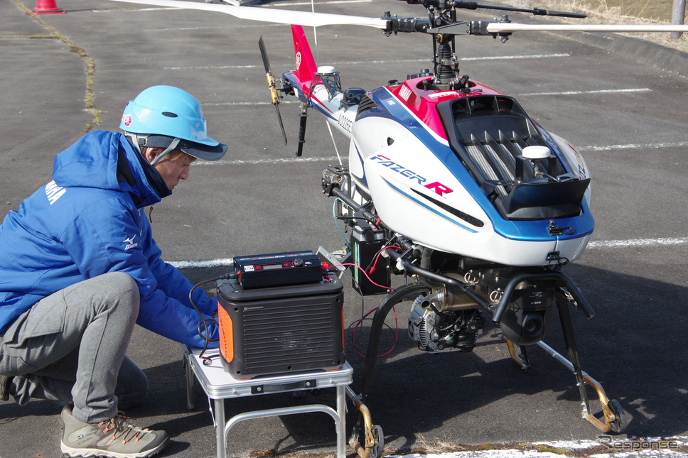 ヤマハ発動機の産業用無人ヘリコプターによる森林計測サービス「RINTO」《写真撮影 宮崎壮人》