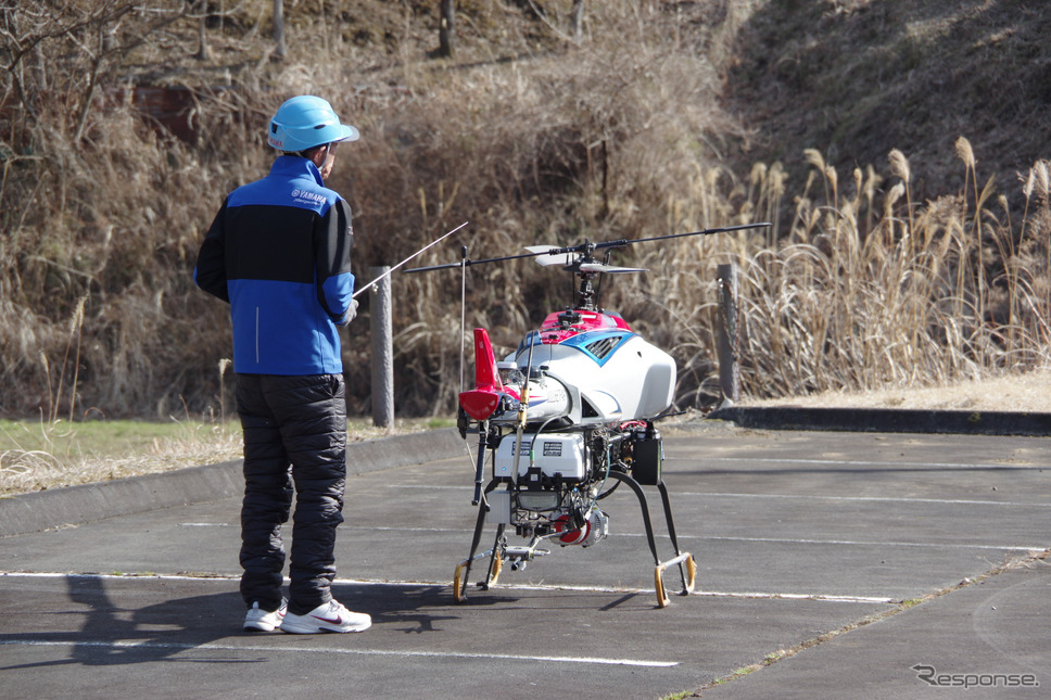ヤマハ発動機の産業用無人ヘリコプターによる森林計測サービス「RINTO」《写真撮影 宮崎壮人》