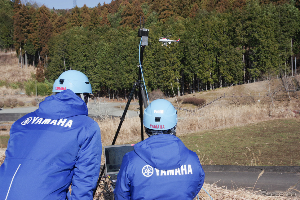 ヤマハ発動機の産業用無人ヘリコプターによる森林計測サービス「RINTO」《写真撮影 宮崎壮人》