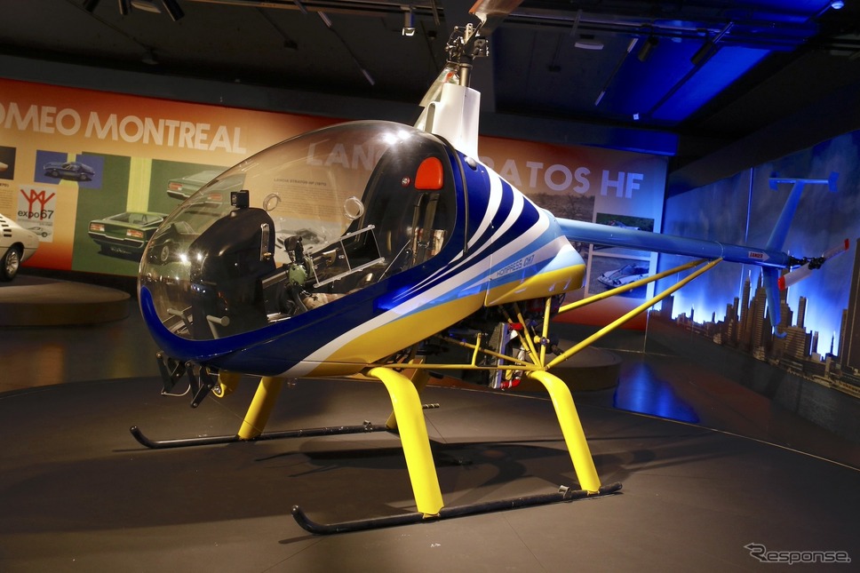1991年CH7エンジェル単座ヘリコプター。2019年、トリノ自動車博物館企画展で《photo by Akio Lorenzo OYA》