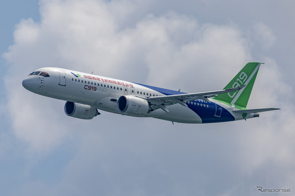 中国が開発したジェット旅客機:C919(シンガポールエアショー2024)《Photo by Zhang Hui/VCG/ゲッティイメージズ》