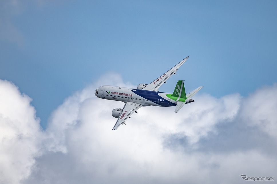 中国が開発したジェット旅客機:C919(シンガポールエアショー2024)《Photo by Zhang Hui/VCG/ゲッティイメージズ》
