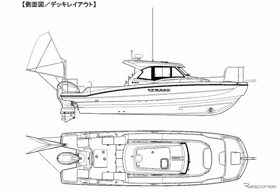 ヤマハの新型新型フィッシングボート「YFR330」《写真提供 ヤマハ発動機》