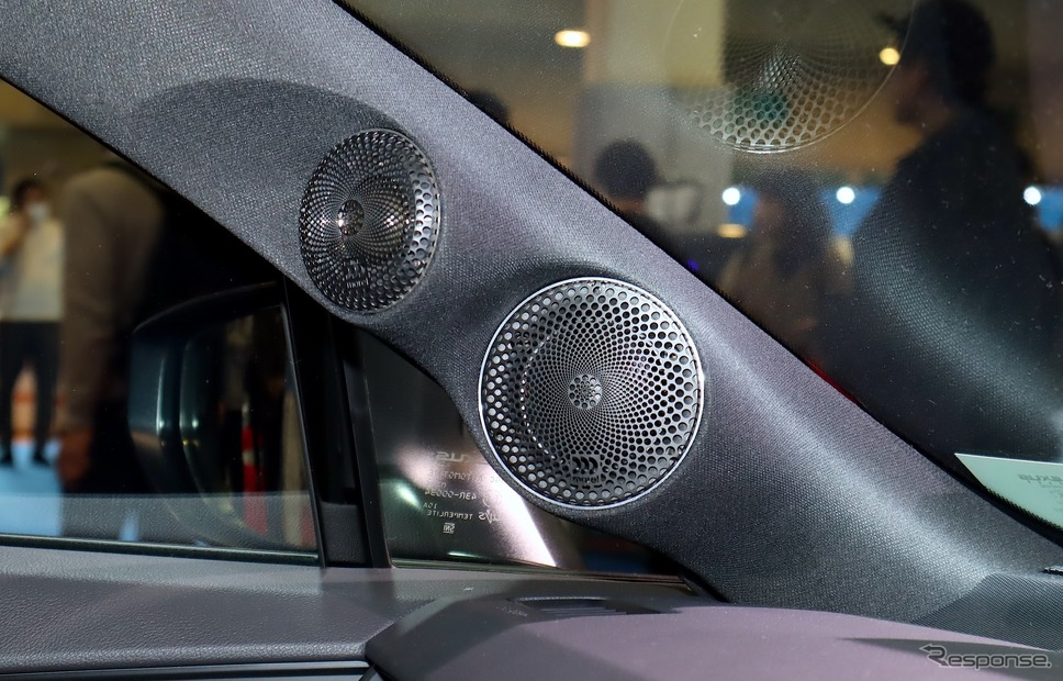 Spuremo Picolollツイーター、CDM700ミッドレンジをAピラーに装着。運転席に向けて角度をつける《写真撮影 永松巌》