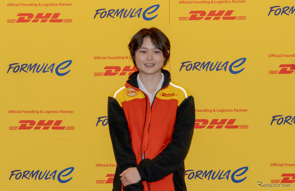 DHLフォーミュラEアンバサダーとして就任した野田樹潤選手。《写真撮影 関口敬文》