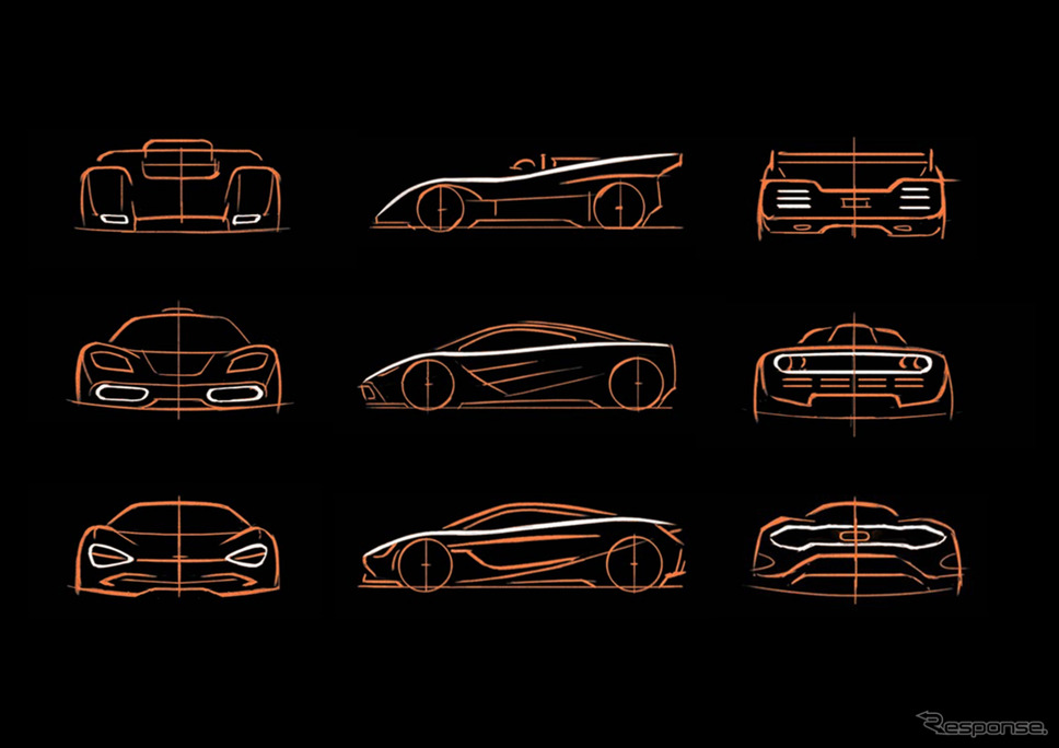 マクラーレンの次世代モデルのスケッチ《photo by McLaren Automotive》