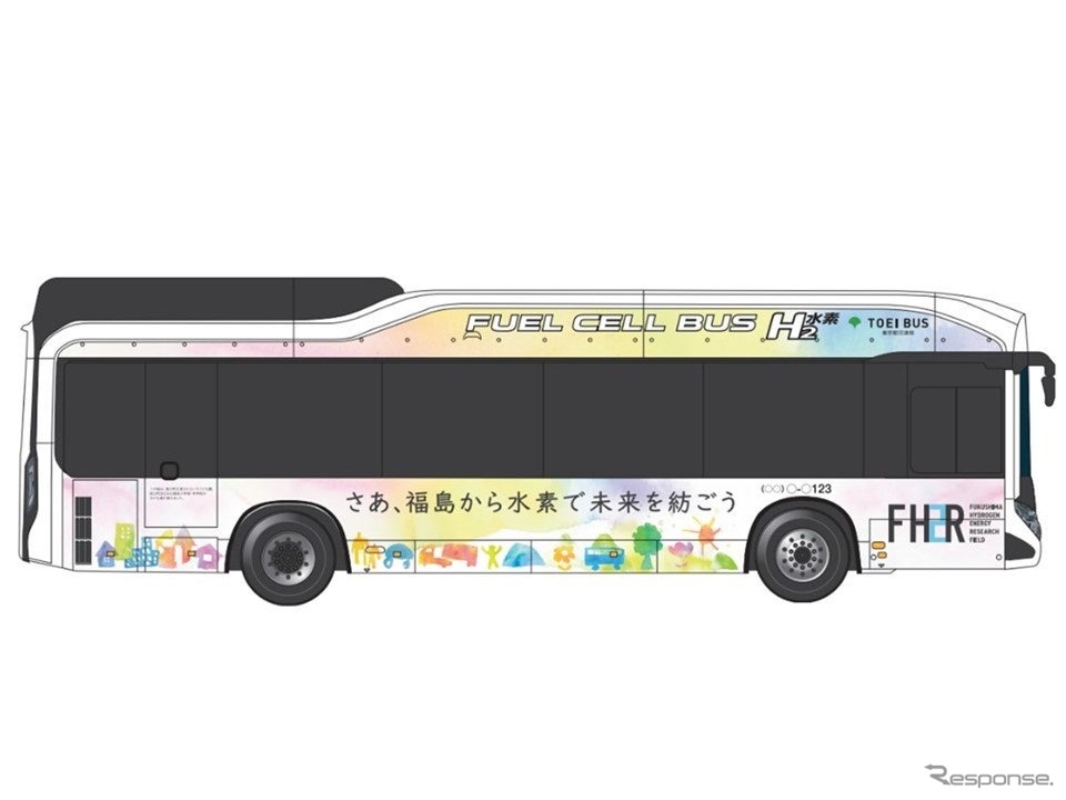 ラッピングバスのイメージ《図版提供：東京都》