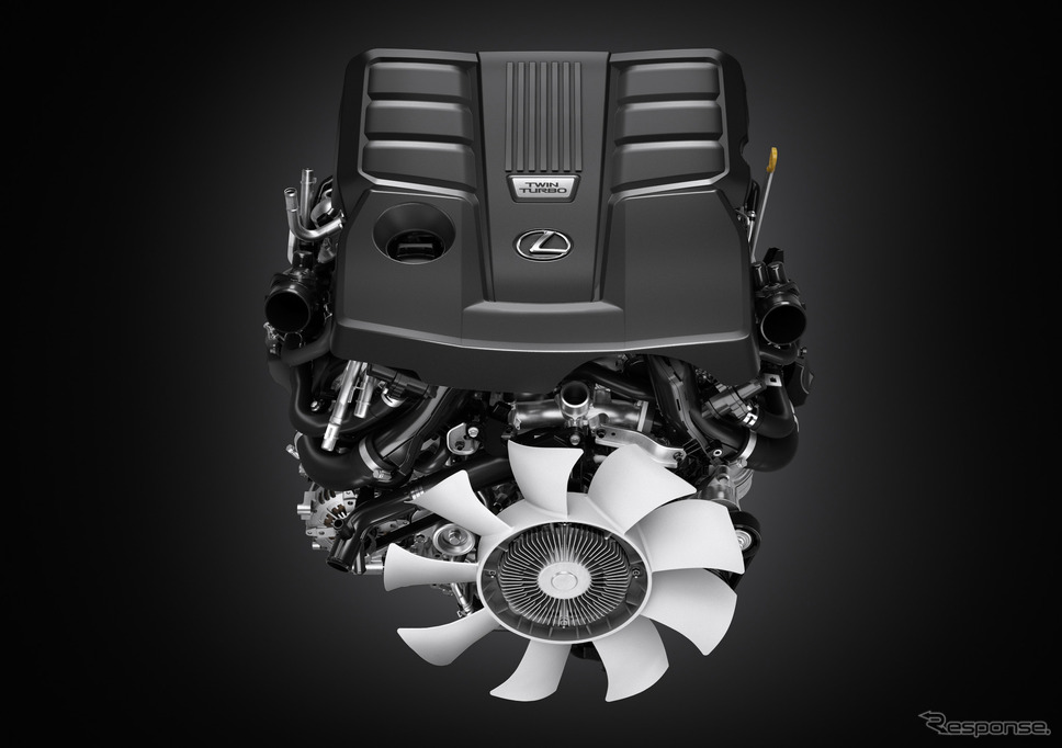 レクサス GX550の3.5リットル V6ツインターボエンジン《写真提供 レクサス》