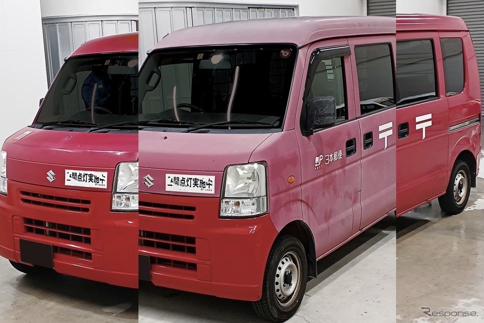 赤く蘇った日本郵便の集配車《写真提供 KeePer技研》
