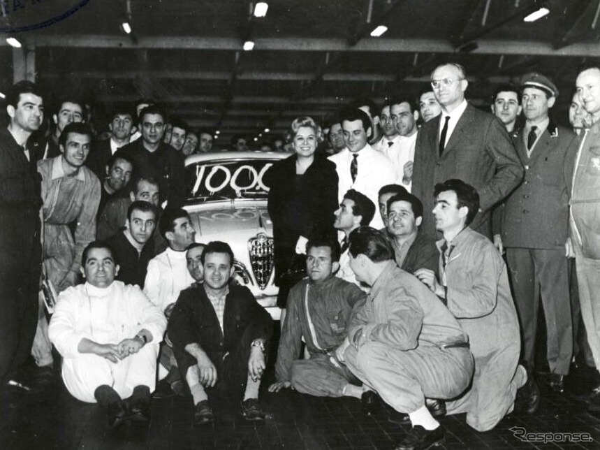 10万台生産セレモニー（1960年）《photo by Alfa Romeo》