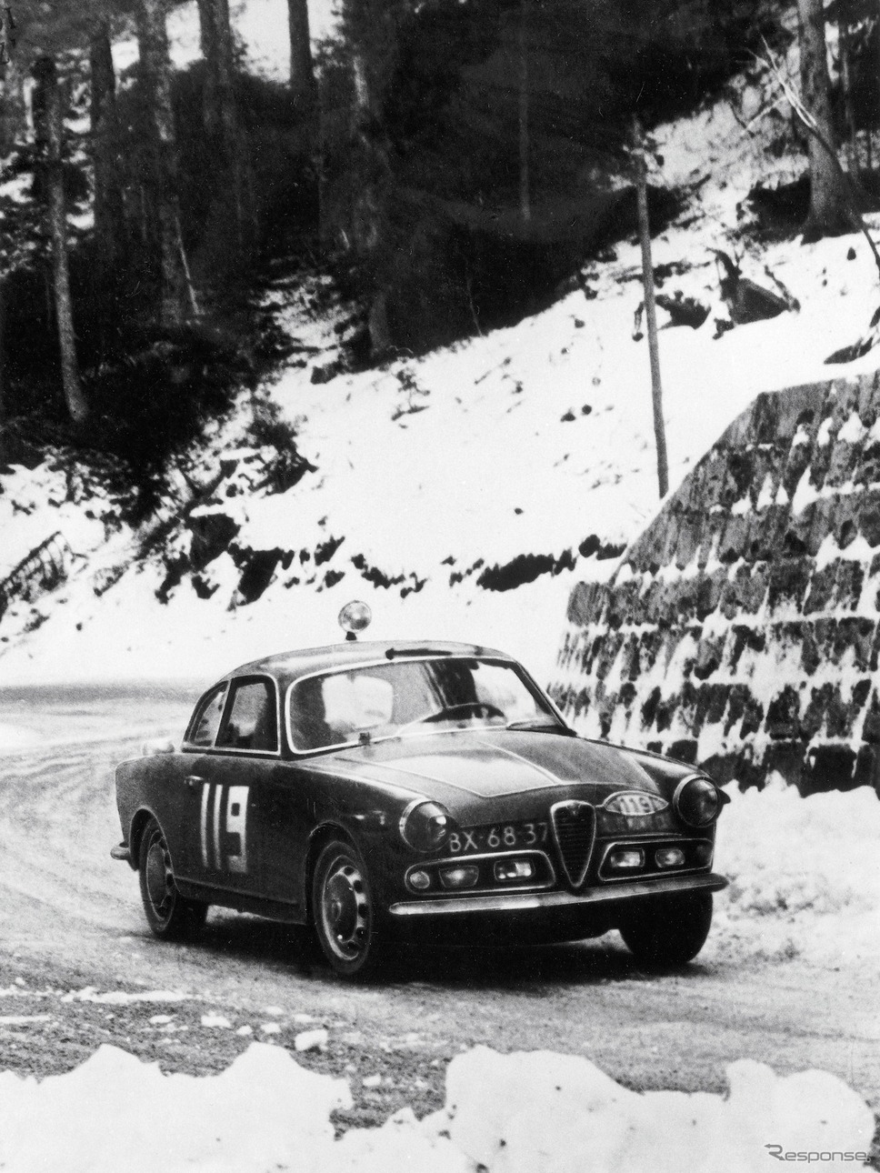 ラリーを走るジュリエッタ・スプリント(1962年)《photo by Alfa Romeo》
