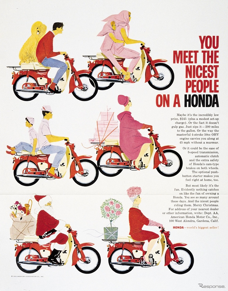 You Meet The Nicest People（1963年の広告）《photo by Honda》
