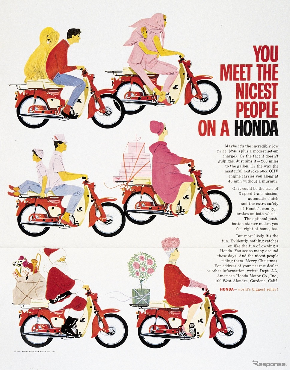 You Meet The Nicest People(1963年の広告)《photo by Honda》