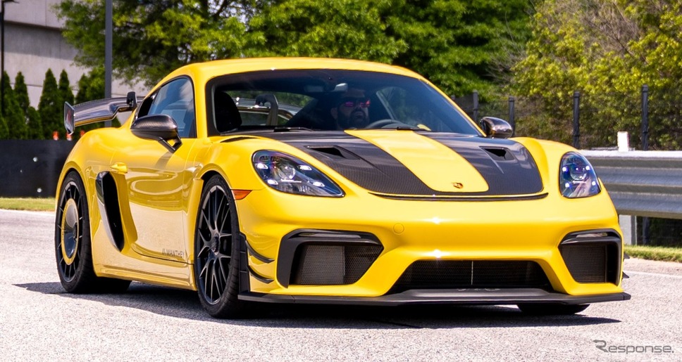 ポルシェ 718 ケイマン GT4 RS の「マンタイキット」装着車《photo by Porsche》
