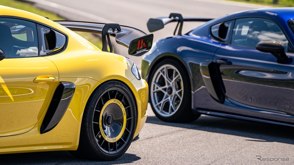 ポルシェ 718 ケイマン GT4 RS の「マンタイキット」装着車《photo by Porsche》