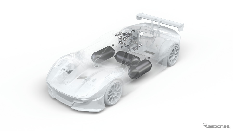 ボッシュの水素エンジン搭載のデモンストレーター車両、リジェ JS2 RH2《photo by Bosch》