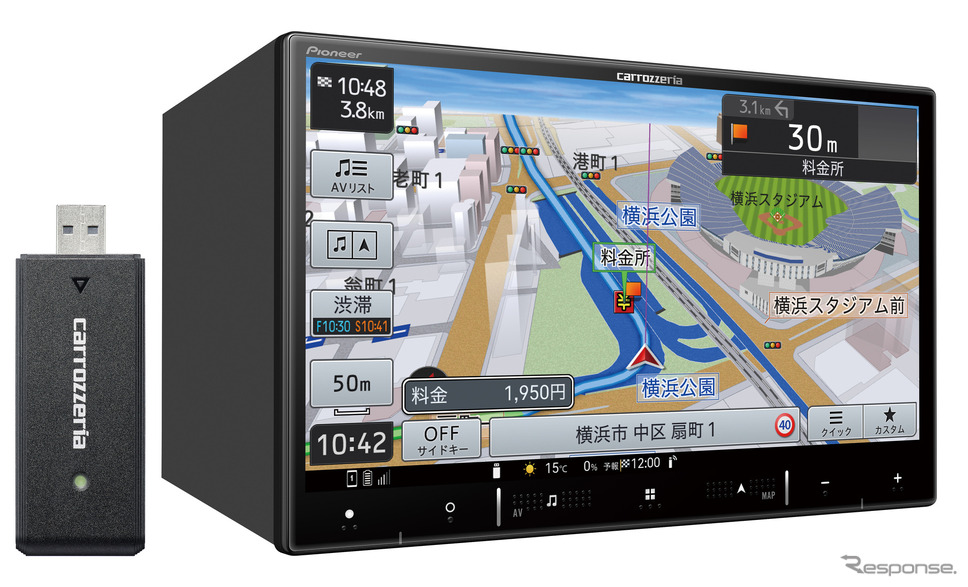 AVIC-RL721-DC(ラージサイズタイプ):8V型 HD/TV/DVD/CD/Bluetooth/SD/チューナー・AV 一体型 メモリーナビゲーションネットワークスティックセット《画像提供 パイオニア》