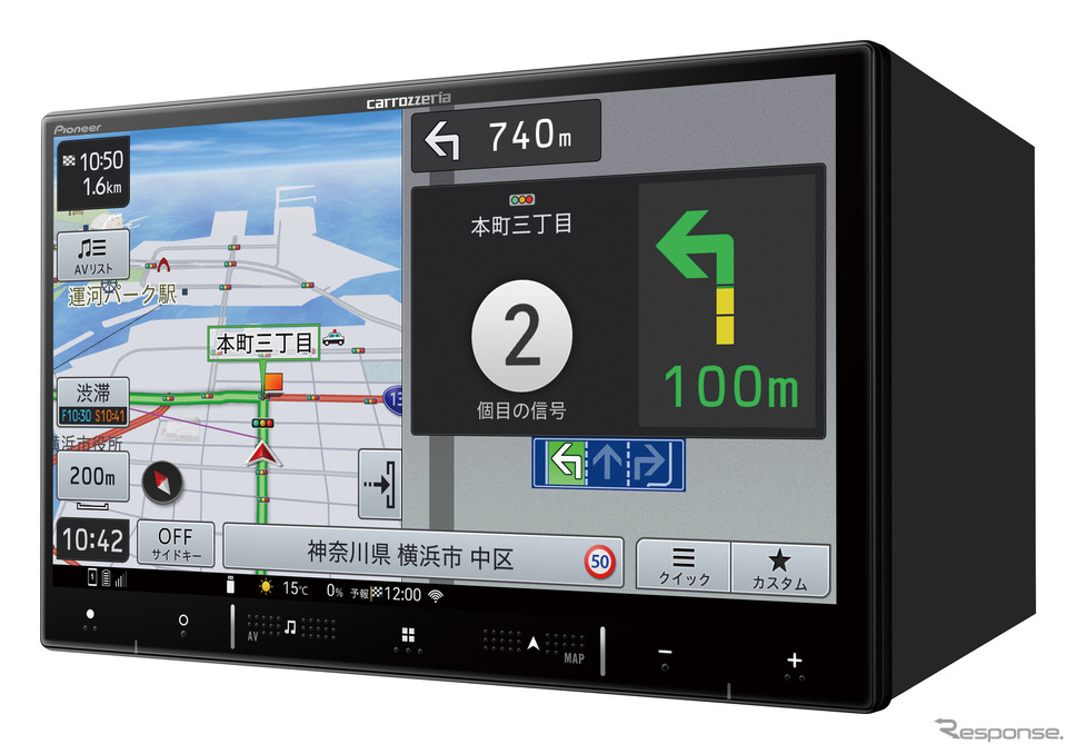 AVIC-RL721(ラージサイズタイプ):8V型 HD/TV/DVD/CD/Bluetooth/SD/チューナー・AV 一体型メモリーナビゲーション《画像提供 パイオニア》
