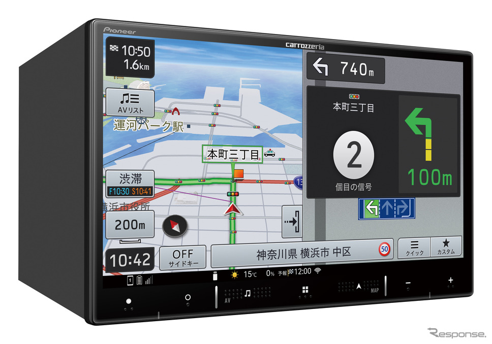 AVIC-RL721(ラージサイズタイプ):8V型 HD/TV/DVD/CD/Bluetooth/SD/チューナー・AV 一体型メモリーナビゲーション《画像提供 パイオニア》