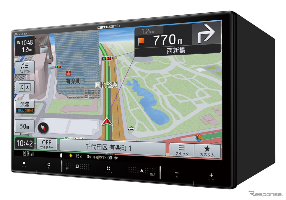 AVIC-RL521(ラージサイズタイプ):8V型 HD/TV/Bluetooth/USB/チューナー・AV 一体型メモリーナビゲーション《画像提供 パイオニア》