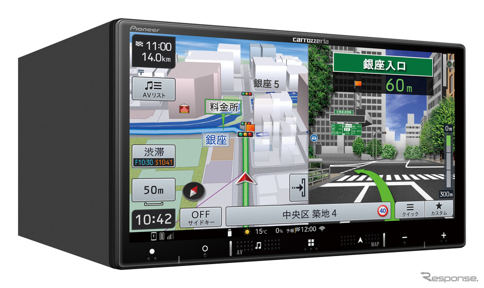 AVIC-RZ121(2D タイプ):7V型 HD/Bluetooth/USB/チューナー・AV 一体型メモリーナビゲーション《画像提供 パイオニア》