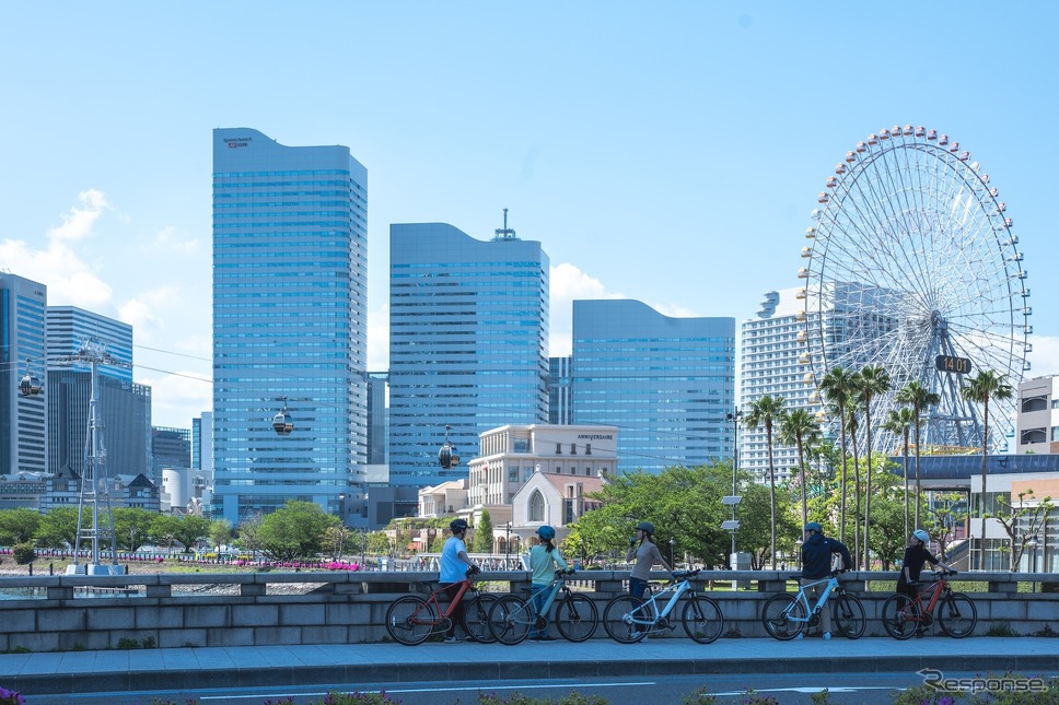 「Yamaha E-Ride Base」で開催するeバイク横浜ガイドツアーイメージ《写真提供 ヤマハ発動機》