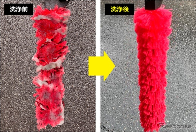 液ハネしにくく、汚れをしっかりからめ取る《画像提供 ソフト99》