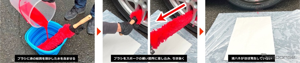 液ハネしにくく、汚れをしっかりからめ取る《画像提供 ソフト99》