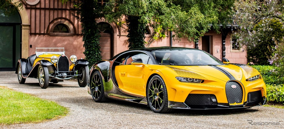 ブガッティ・シロン・スーパースポーツの「55 1 of 1」とタイプ55スーパースポーツ《photo by Bugatti》