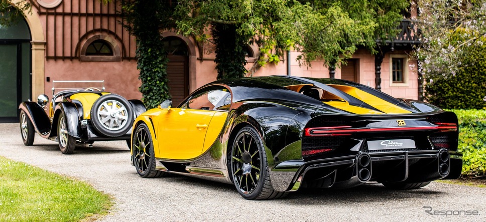 ブガッティ・シロン・スーパースポーツの「55 1 of 1」とタイプ55スーパースポーツ《photo by Bugatti》