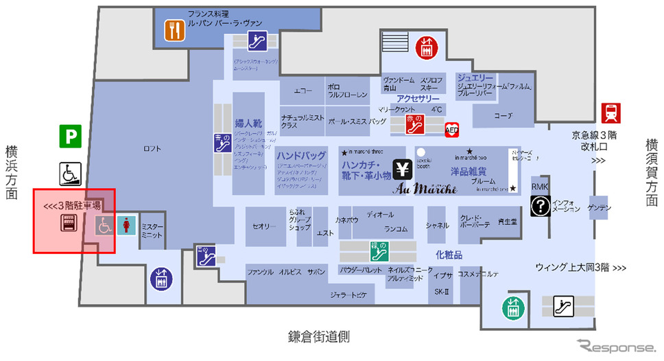 京急百貨店フロア図《画像提供 京浜急行電鉄》