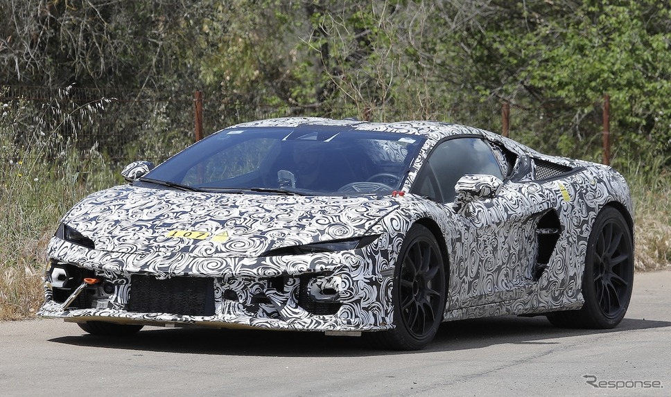 ランボルギーニ ウラカン後継モデルのプロトタイプ(スクープ写真)《APOLLO NEWS SERVICE》