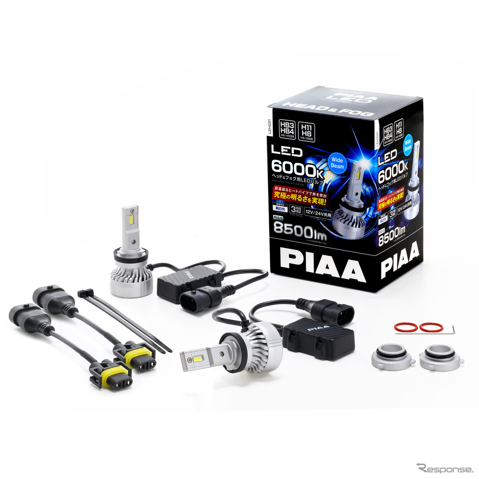 ヘッド&フォグ用LEDバルブ 6000K【LEH221】( HB / H11共用 )《画像提供 PIAA》