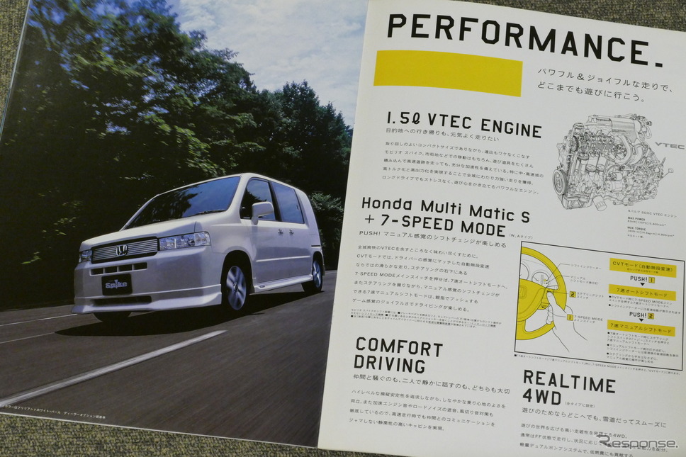 ホンダ モビリオ/モビリオ・スパイク(当時のカタログ)《カタログ写真撮影 島崎七生人》