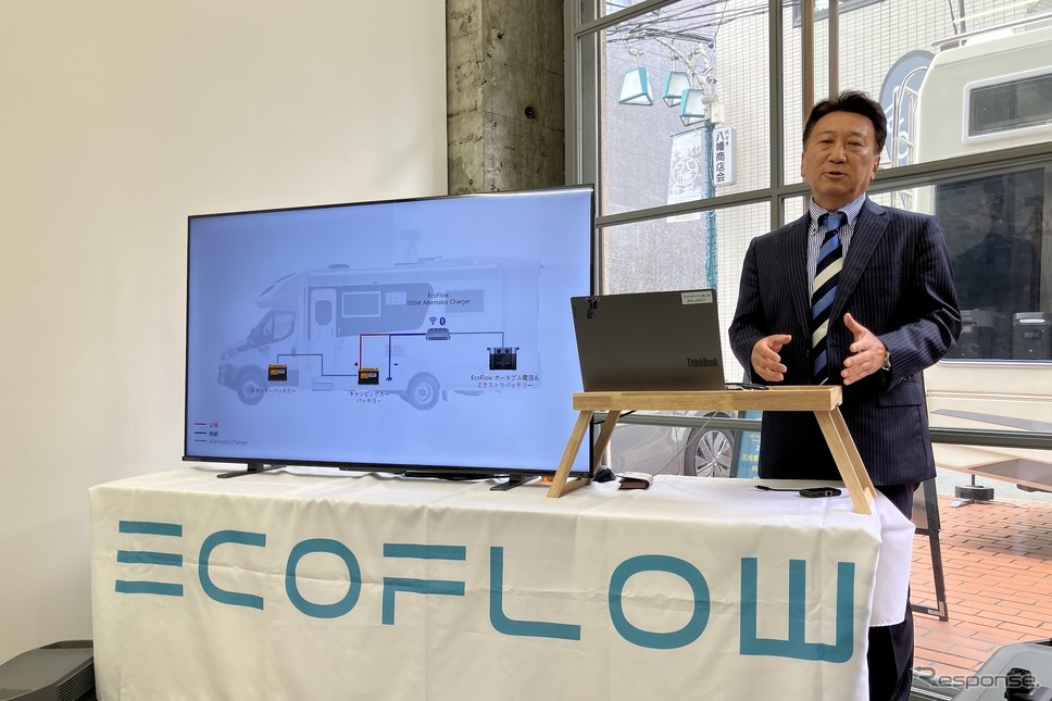 EcoFlow Technology Japan、RV事業部部長兼危機管理対策部長の長浜修氏《写真撮影 高木啓》