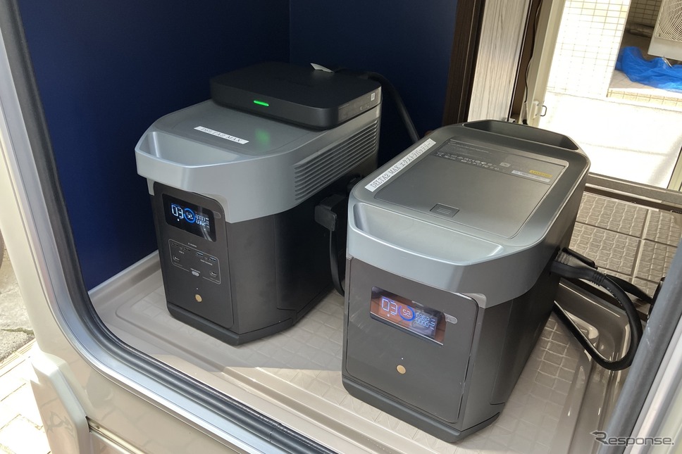 EcoFlow Alternator Chargerとポータブルバッテリー《写真撮影 高木啓》