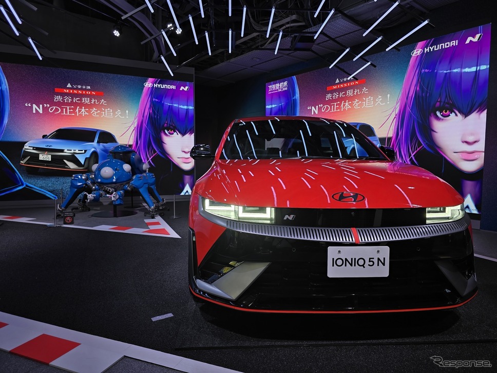 コラボムービーではライバル関係にあるIONIQ 5 Nとタチコマ《撮影:根岸智幸》