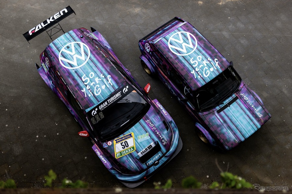 VW ゴルフGTI クラブスポーツ、ニュルブルクリンク24時間耐久レース仕様と初代ゴルフ《photo by VW》