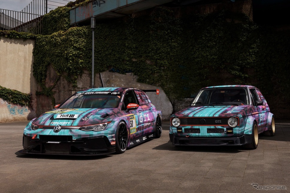 VW ゴルフGTI クラブスポーツ、ニュルブルクリンク24時間耐久レース仕様と初代ゴルフ《photo by VW》