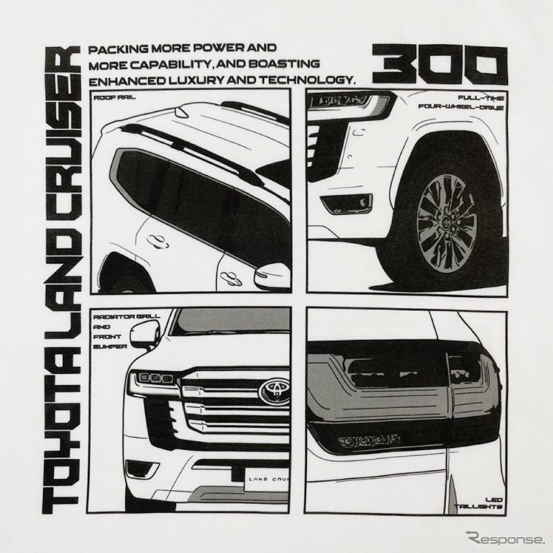 トヨタ・ランドクルーザー300 デザインTシャツ《写真提供:フェイス》