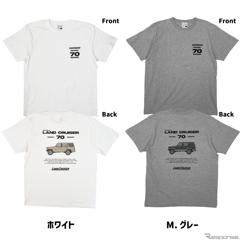 トヨタ・ランドクルーザー70 デザインTシャツ《写真提供:フェイス》