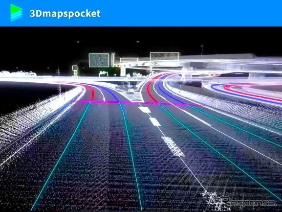 3Dmapspocket画面イメージダイナミックマッププラットフォーム株式会社