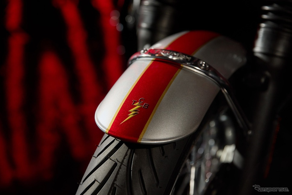 ボンネビル T120 エルヴィス・プレスリー リミテッド エディション フロントフェンダー《写真提供：トライアンフ モーターサイクルズ ジャパン》
