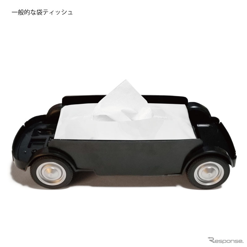 Nuova 500（ヌォーヴァ チンクエチェント）2WAYティッシュケース ウェットティッシュ使用例《写真提供：フェイス》