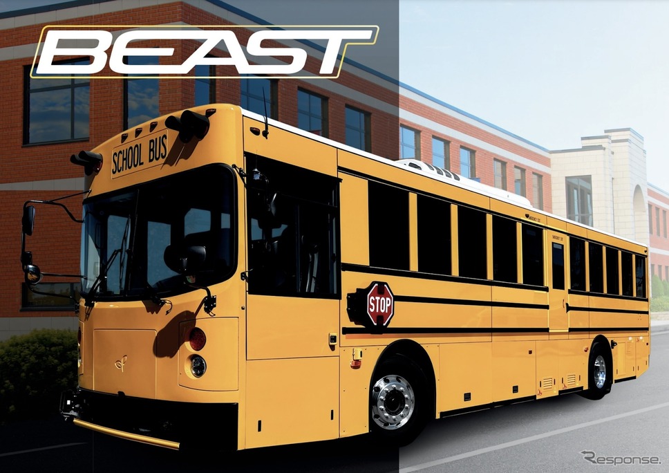 グリーンパワー社の新型EVスクールバス『Type D BEAST』《photo by GreenPower》